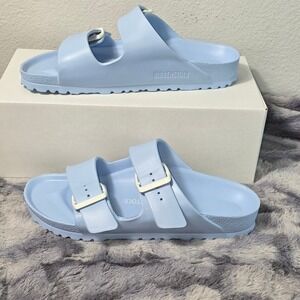 NWOT Birkenstock Arizona EVA Slide Sandal Light Blue Waterproof EU 38/ us 7